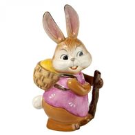 Goebel Ostern "Süße Last" Hase mit Korb + Wanderstock Wanderhasen 2010 11 cm NEU OVP