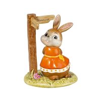 Goebel Ostern "Wo geht´s lang?" Hase am Wegweiser Wanderhasen 2010 gehts 11,5cm NEU