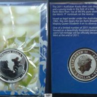 1 Oz Silber Koala 2011 im Orginal Blister