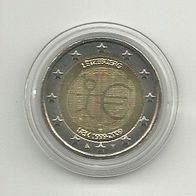 Luxemburg 2 Euro Gedenkmünze 2009 10 Jahre WWU unzirkuliert