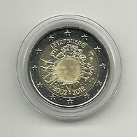 Luxemburg 2 Euro Gedenkmünze 2012 10 Jahre Euro Bargeld unzirkuliert