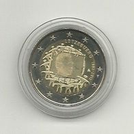 Luxemburg 2 Euro Gedenkmünze 2015 30 Jahre Flagge unzirkuliert