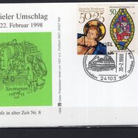 BRD / Bund 1998 Ausstellungspostkarte 24. Kieler Umschlag mit MiNr. 912 + 989 Sond -1