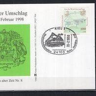 BRD / Bund 1998 Ausstellungspostkarte 24. Kieler Umschlag mit MiNr. 1948 Sonderstempe