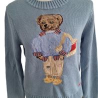Polo Ralp Lauren Baumwollpullover mit Polo Bär Motiv Größe-S