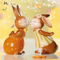 Goebel Ostern Unzertrennlich Küssendes Hasenpaar 2-tlg Romantische Liebe 2009 NEU OVP