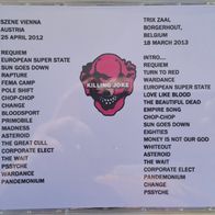 Austria 2012 & Belgium 2013" Killing Joke 2 CD´s / Rock/ Industrial Metal ! RARE