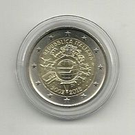 Italien 2 Euro Gedenkmünze 2012 10 Jahre Euro Bargeld unzirkuliert
