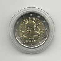 Italien 2 Euro Gedenkmünze 2014 450. Geburtstag von Galileo Galilei unzirkuliert