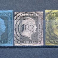 3 X Preußen Lot 1850,1851 Mi. Nr.3,2,4 Gestempelt (W77a)