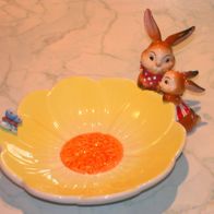 Goebel Ostern "Blütenschale mit 2 Hasen" 22 cm Blumenschale 2007 Schale NEU + OVP