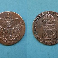 Österreich 1/2 Kreuzer 1816 A Kupfer Franz II (W93)