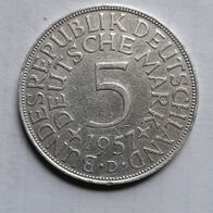 5 DM Münze 1957 D 625/1000 Silber 11,2 Gramm