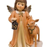 Goebel "Schutzengel im Winterwald" Engel mit Reh Laterne Champagner Himmelsboten 2018