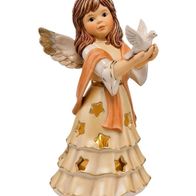 Goebel "Friedensengel" Engel mit Taube 21 cm LED-Teelicht Champagner 2018 NEU + OVP