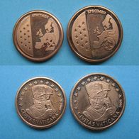 Vatikan 2-5 Euro Cent 2001 Specimen Probe Prägung DTgL (W101)