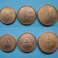Vatikan 1-2-5 Euro Cent 2005 Specimen Probe Prägung STgL (W105)