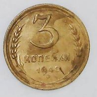 3 Kopeki 1940 Sowjetunion Originalmünze - 0013