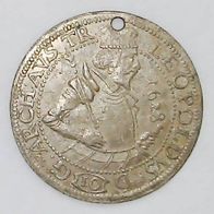 10 Kreuzer 1628 Habsburg Hall "Leopold V" 875/000 SILBER Originalmünze - 0040