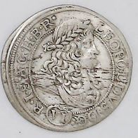 6 Kreuzer 1684 Breslau Habsburg "Leopold I" SILBER Originalmünze - 0043