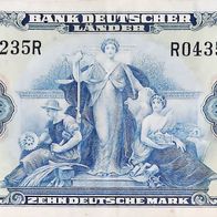 10 Deutsche Mark 1949 Bank Deutscher Länder Originalbanknote - 0019