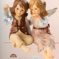 Goebel "Von Herzen alles Liebe" 2 Engel Engelpaar mit Kristall-Herz Bordeaux 2008 NEU