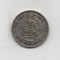 Münze England 1 Shilling 1947