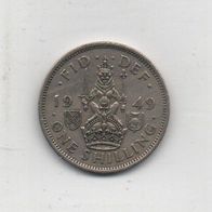 Münze England 1. Shilling 1949