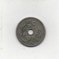Münze Belgien 5 Centimes 1904