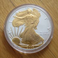 1oz Silbermünze American Eagle 2004 Liberty US Gilded
