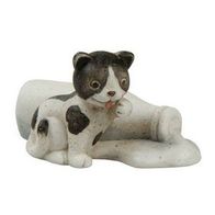 Goebel Nina & Marco Kleiner Feinschmecker Katze Weihnachtsbäckerei Milchflasche 2013