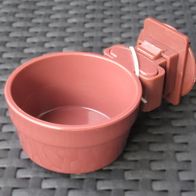 NEU: Futternapf Wassernapf Kunststoff mit Schraubbefestigung Ø 9 cm Käfig Napf