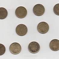 10 Münzen Spanien 1 Pesete Juan Carlos