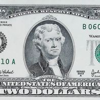 2 Dollars 2003 A aus den USA "New York (B)" kassenfrische Originalbanknote - 0004A