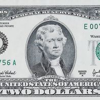 2 Dollars 2003 A aus den USA "Richmond (E)" edle Originalbanknote - 0005