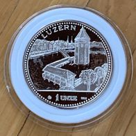 1 Unze Silbermedaille Helvetia-Taler Jahr 1994 Luzern