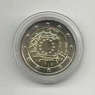Lettland 2 Euro Gedenkmünze 2015 30 Jahre Flagge unzirkuliert