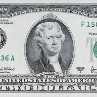 2 Dollars 2003 A aus den USA "Atlanta (F)" edle Originalbanknote - 0006A