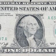 1 Dollars 1974 aus den USA "Boston (A)" seltene Originalbanknote - 0008