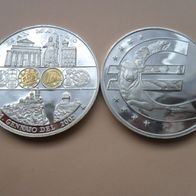 San -Marino 2002 SILBER Gold Gedenkmünze Erstabschlag PP