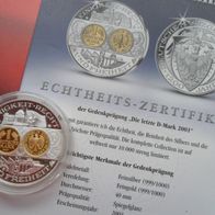 Deutschland BRD 2001 1 Euro Silber / Gold Erstabschlag PP