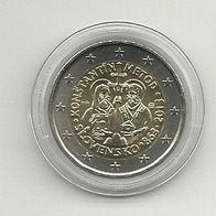 Slowakei 2 Euro Gedenkmünze 2013 Konstantin und Method unzirkuliert