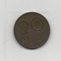 Münze DDR 20 Pfennig 1969