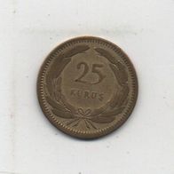Münze Türkei 25 Kurus 1949