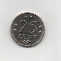 Münze. Niederländisch. Antillen 25 Cent 1979