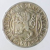 100 Korun 1948 Tschechoslowakei "600 Jahre Karls-Universität" Original SILBER - 1762