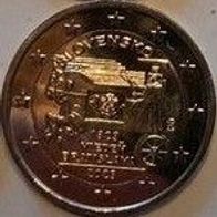 Slowakei 2 Euro Gedenkmünze 2023 Pferdeschnellpost unzirkuliert