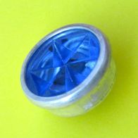 Original DDR Katzenauge blau Echtglas Fahrrad Rückstrahler Mini Reflektor Oldtim