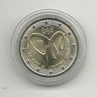 Portugal 2 Euro Gedenkmünze 2009 Spiele für Sportler unzirkuliert