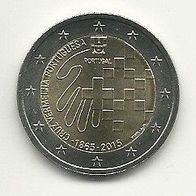 Portugal 2 Euro Gedenkmünze 2015 Rotes Kreuz unzirkuliert